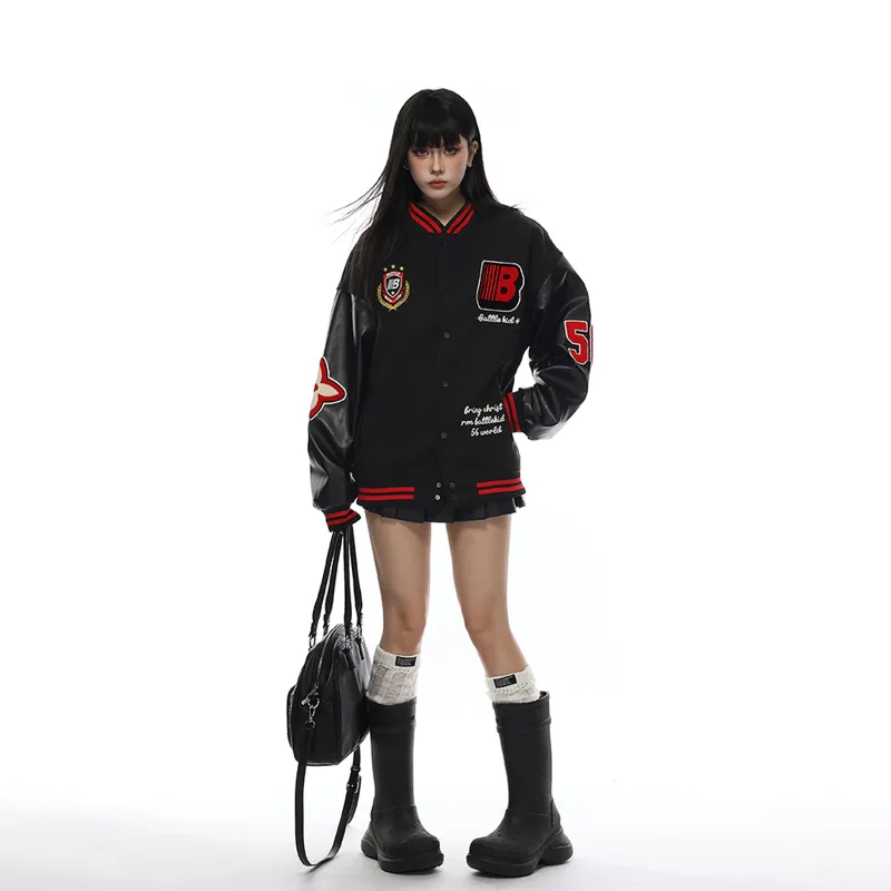 Pirkadat Baseball Jacket Unisex Black-2