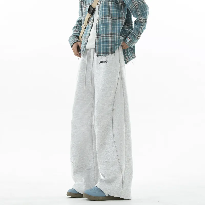 DAREASY Casual Pants Unisex White Heather Gray-3
