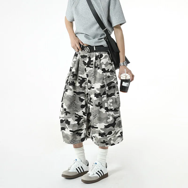 TESTUNG Cargo Shorts Unisex Camouflage-5