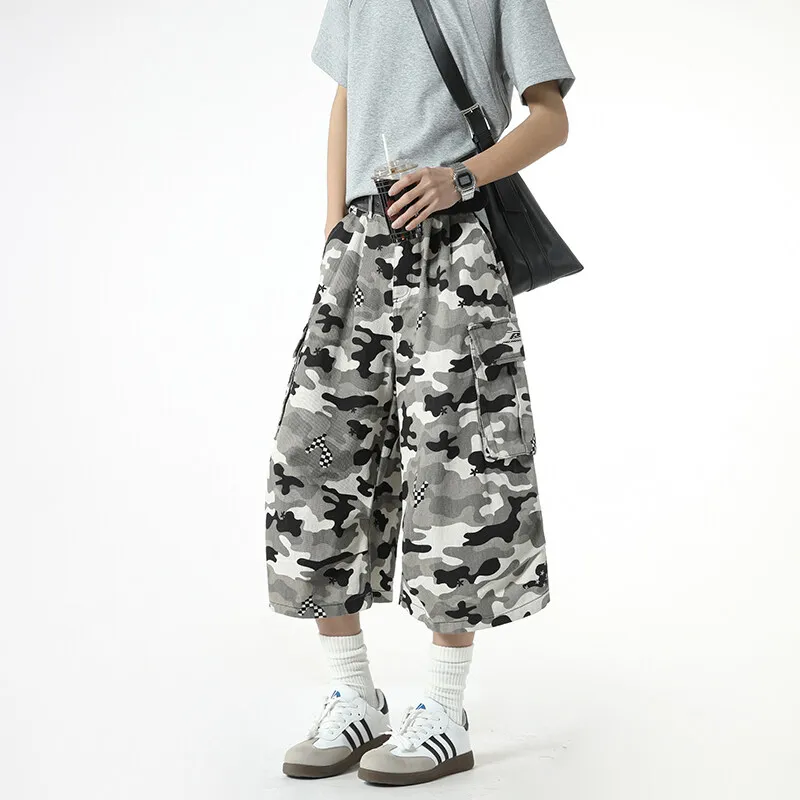 TESTUNG Cargo Shorts Unisex Camouflage-4