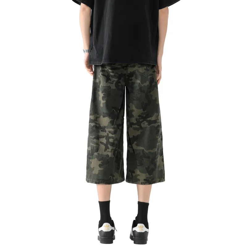 DAREASY Denim Shorts Unisex Camouflage-1