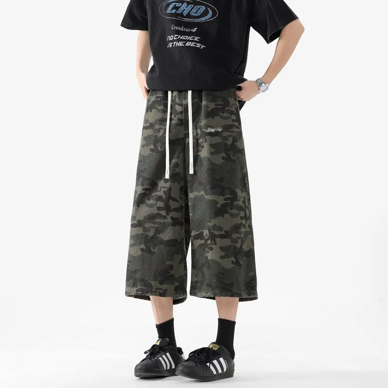 DAREASY Denim Shorts Unisex Camouflage-7