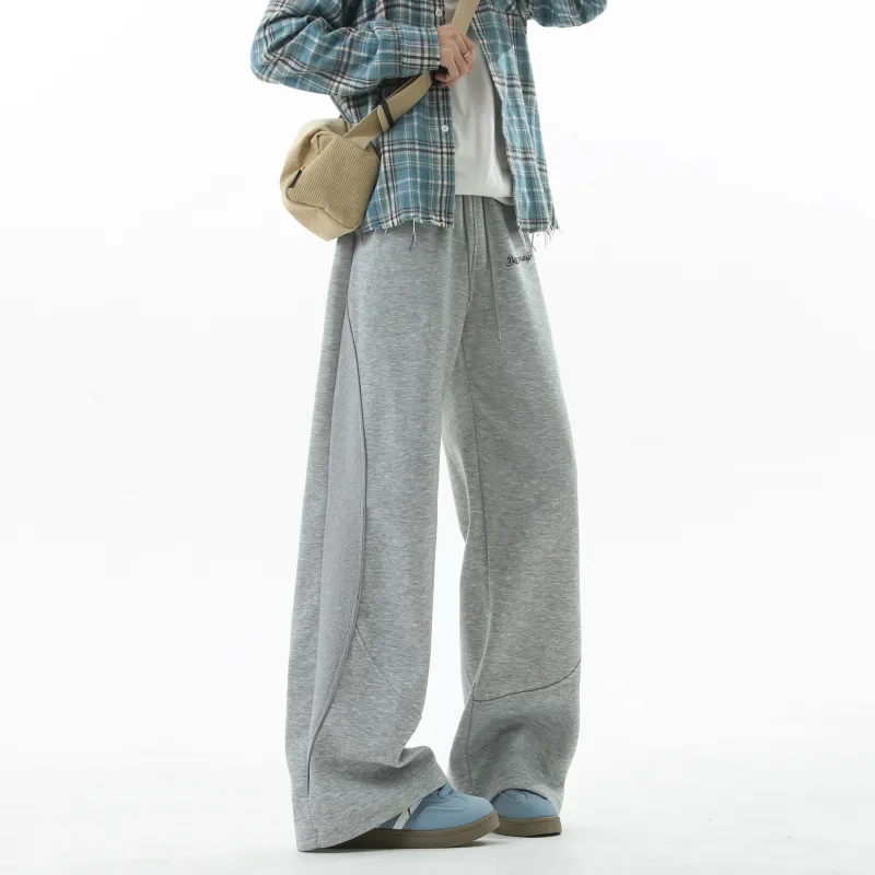 DAREASY Casual Pants Unisex White Heather Gray-11