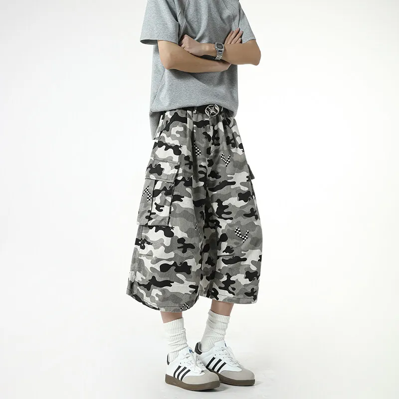 TESTUNG Cargo Shorts Unisex Camouflage-2