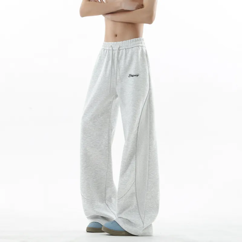 DAREASY Casual Pants Unisex White Heather Gray-6