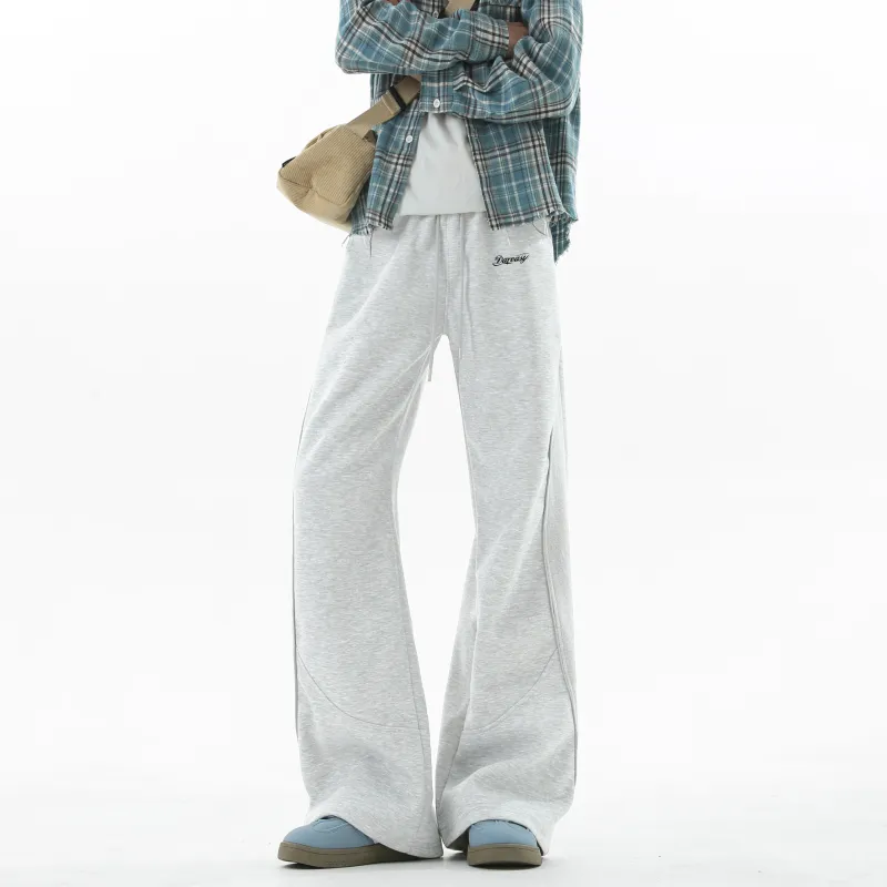 DAREASY Casual Pants Unisex White Heather Gray-2