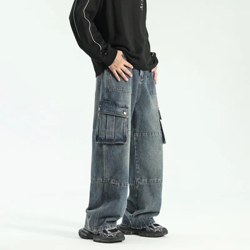 DAREASY Jeans Unisex Washed Blue-45