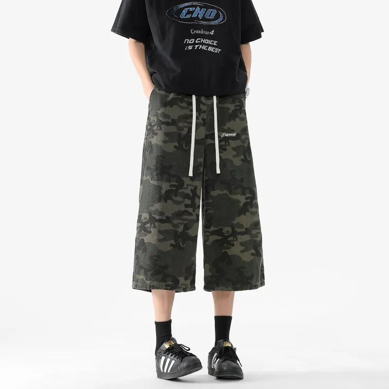 DAREASY Denim Shorts Unisex Camouflage-4