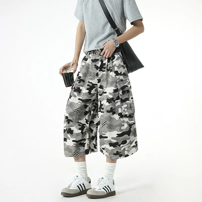 TESTUNG Cargo Shorts Unisex Camouflage-3