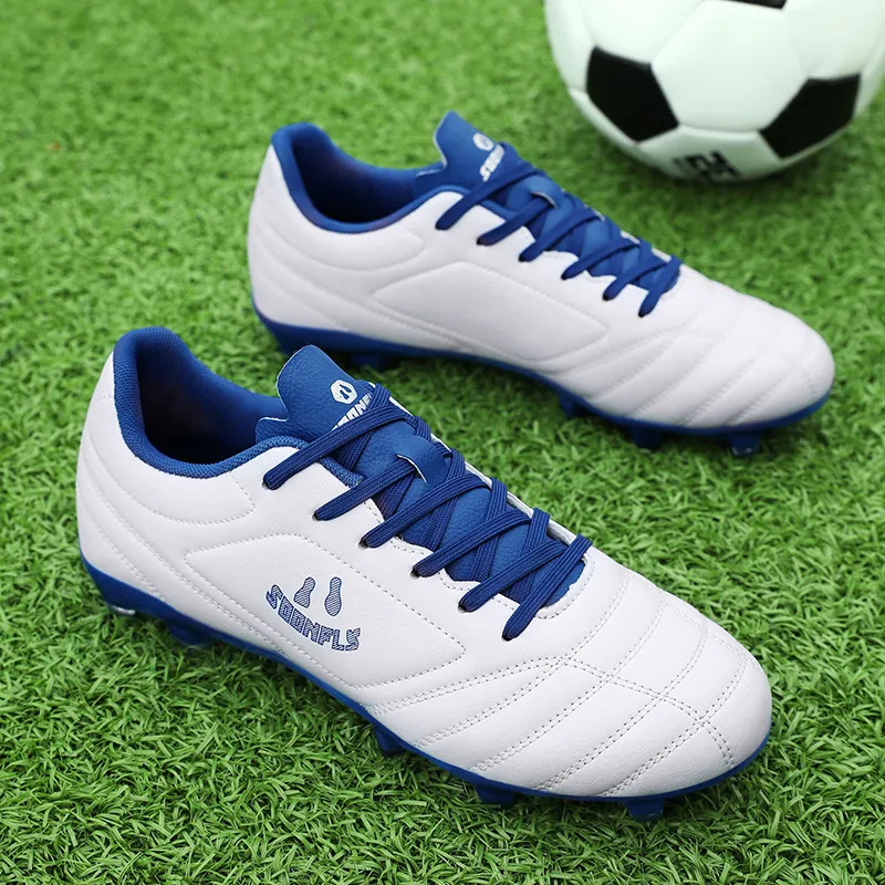 SOONFLY Soccer Shoes Men Low Top White-6