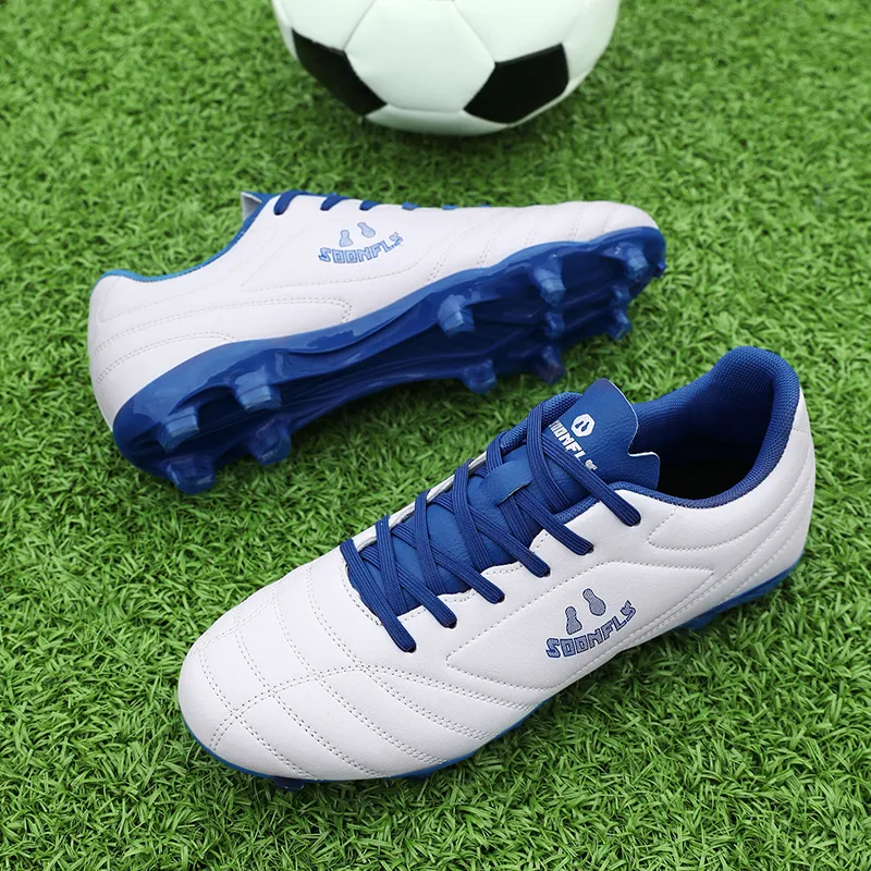 SOONFLY Soccer Shoes Men Low Top White-5