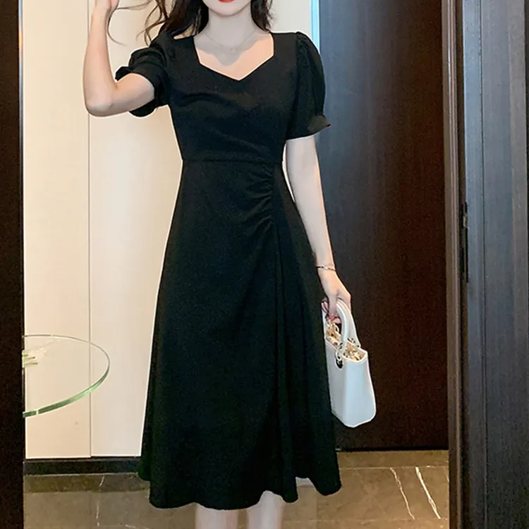 ETSE Short Sleeved Dresses Women's Black-2
