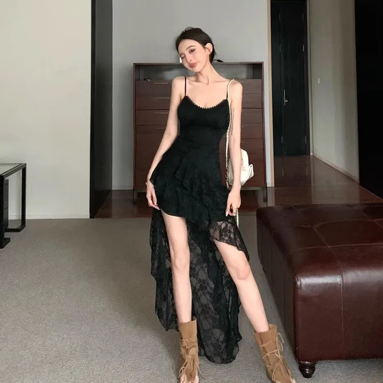 ETSE Slip Dresses Women's Black-6