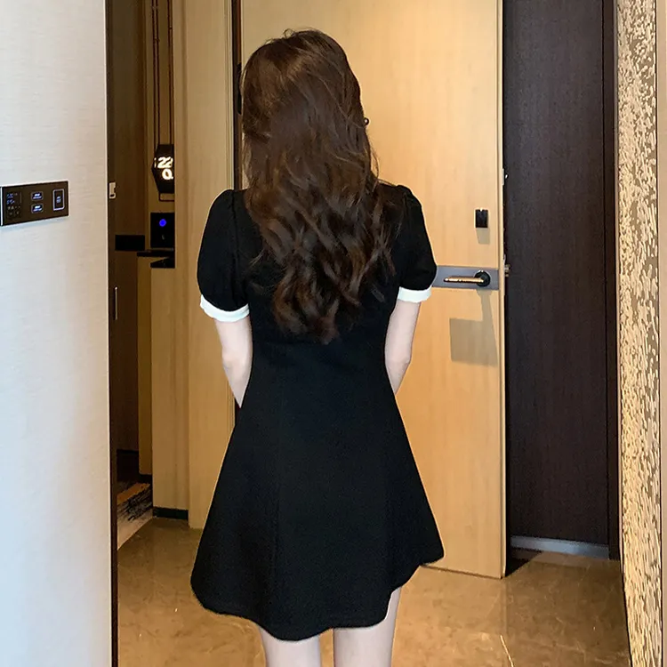 ETSE Short Sleeved Dresses Women's Black-2