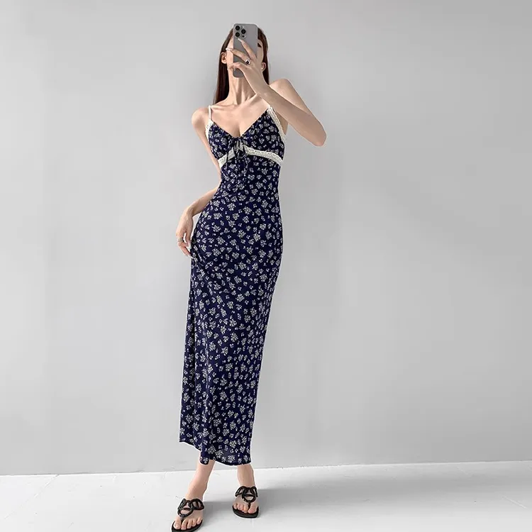 ETSE Slip Dresses Women's Blue-5
