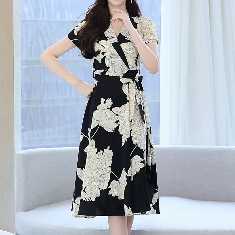 ETSE Short Sleeved Dresses Women's-2
