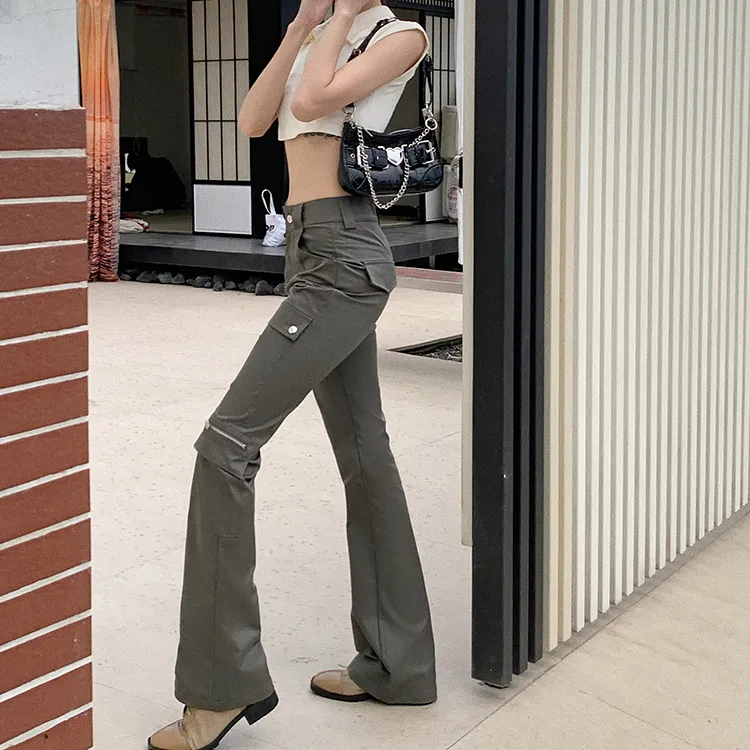 ETSE Cargo Pants Women's Dark Gray-3