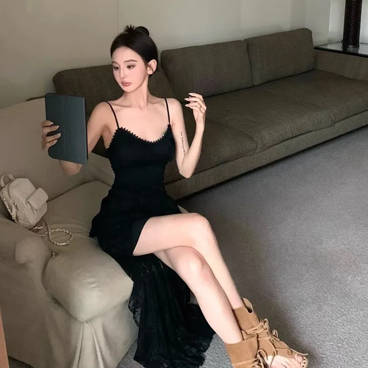 ETSE Slip Dresses Women's Black-5