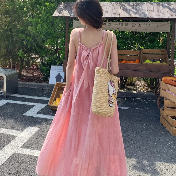 ETSE Slip Dresses Women's Pink-5