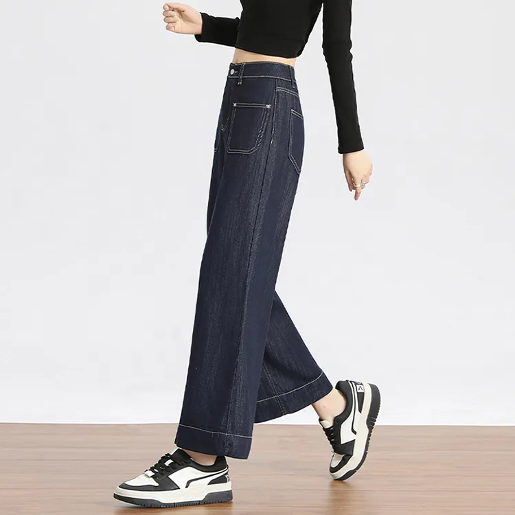 ETSE Jeans Women's Denim Blue Ankle Length-2