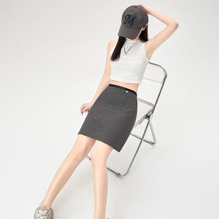 ETSE Casual Short Skirts Women's-3