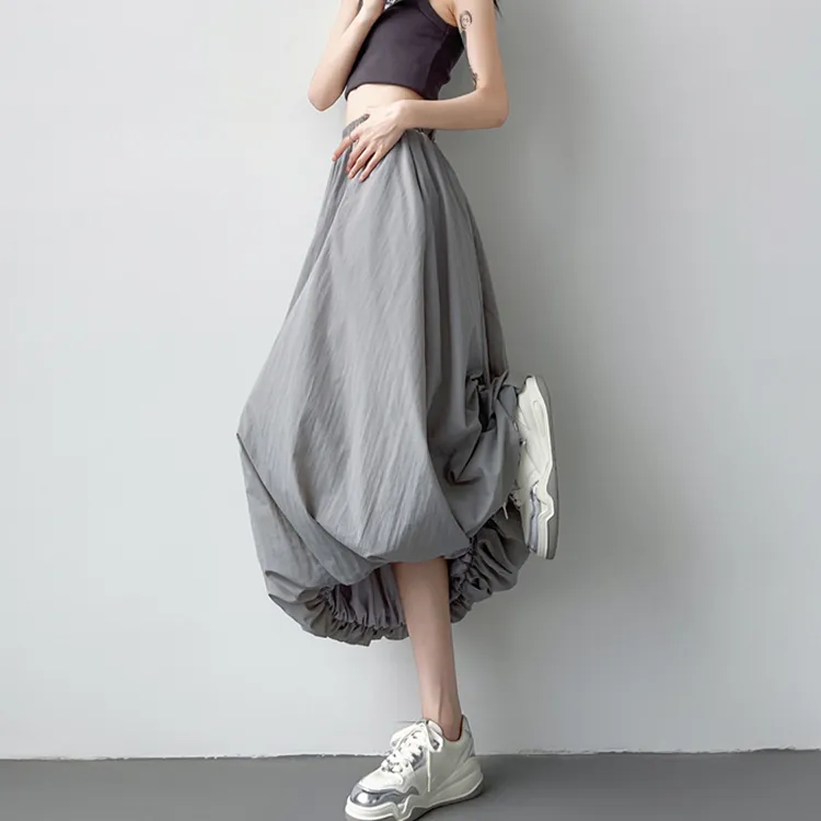 ETSE Casual Long Skirts Women's-4