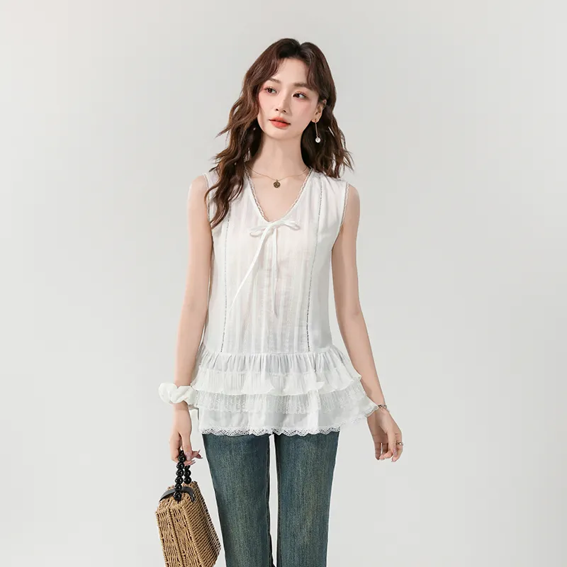 ETSE Tank Tops Women's White-3