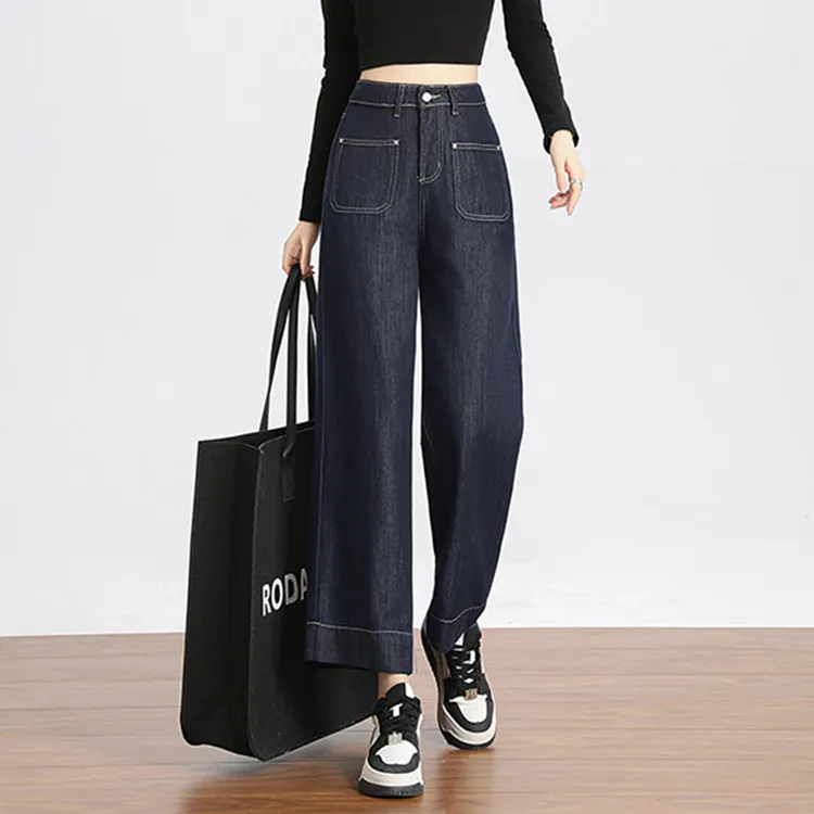 ETSE Jeans Women's Denim Blue Ankle Length-4