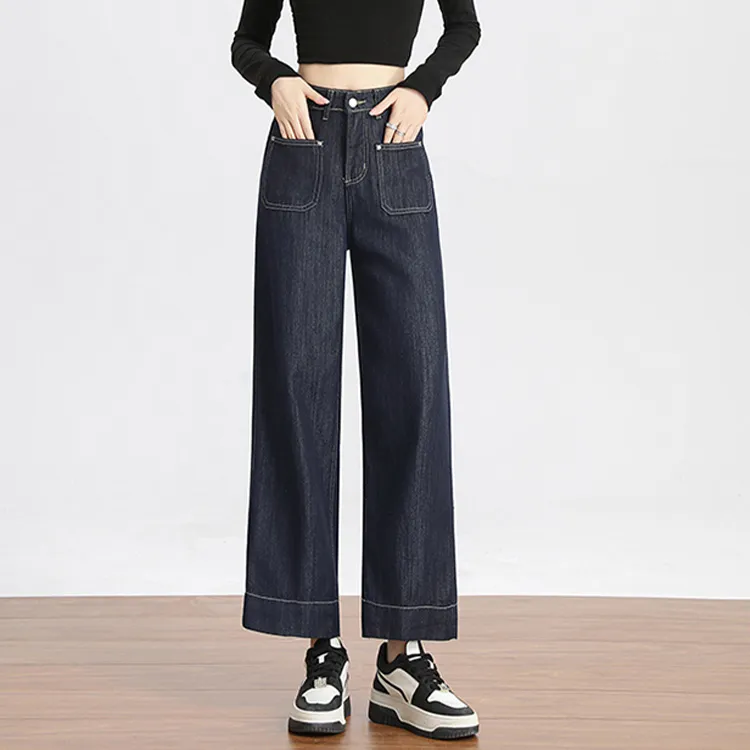 ETSE Jeans Women's Denim Blue Ankle Length-3