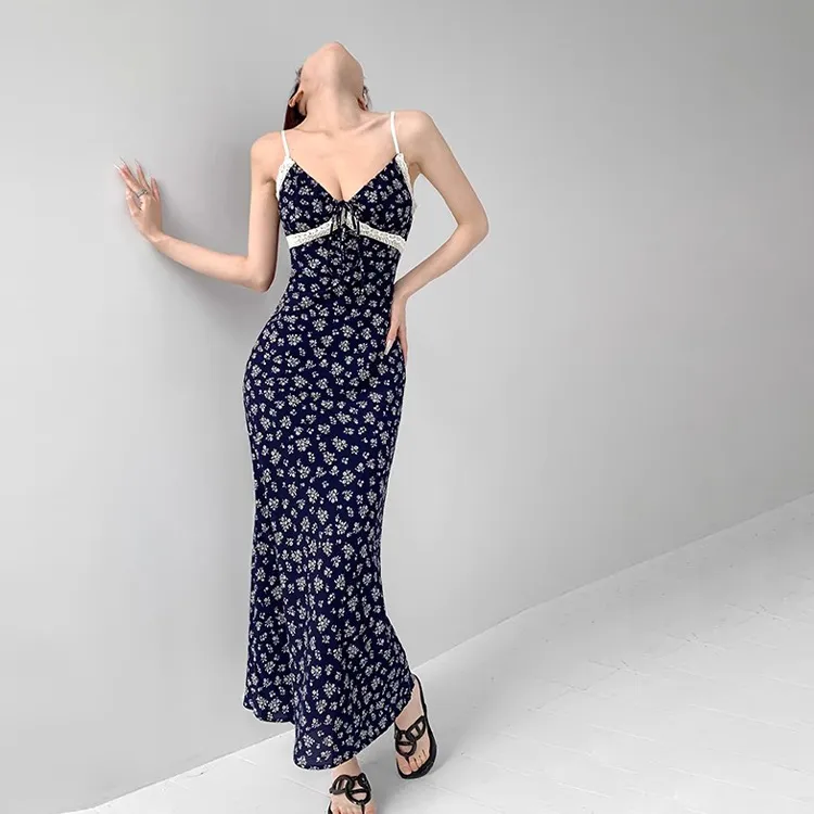 ETSE Slip Dresses Women's Blue-6