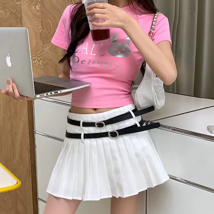 ETSE Casual Short Skirts Women's-2