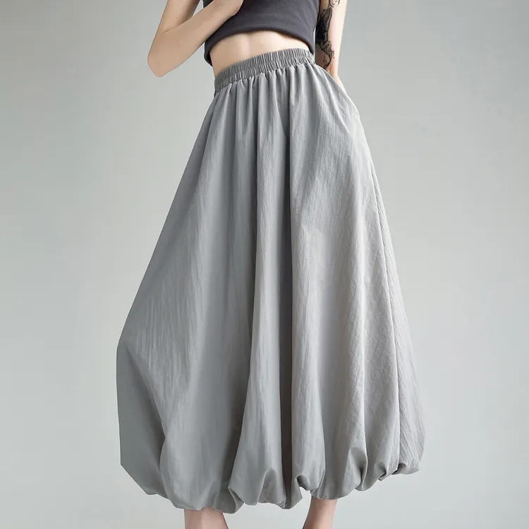 ETSE Casual Long Skirts Women's-3