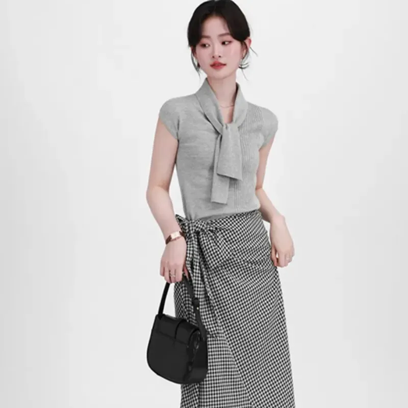 ETSE Two Piece Skirt Sets Women's-2