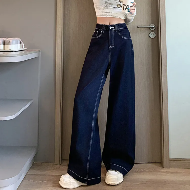 POPO.INFO Jeans Women's Denim Blue-2