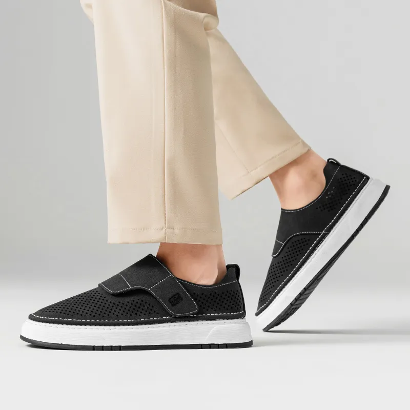 Mulinsen Slip Resistant Low Top Skateboard Shoes Men's Black-6