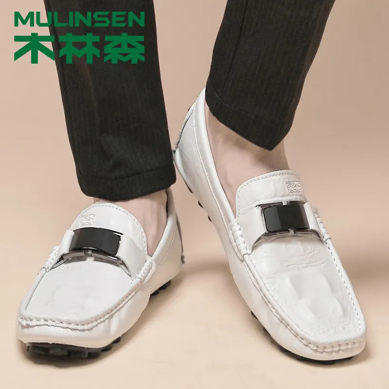 Mulinsen Gommino Loafers Men Black/Blue/White/Gray-21
