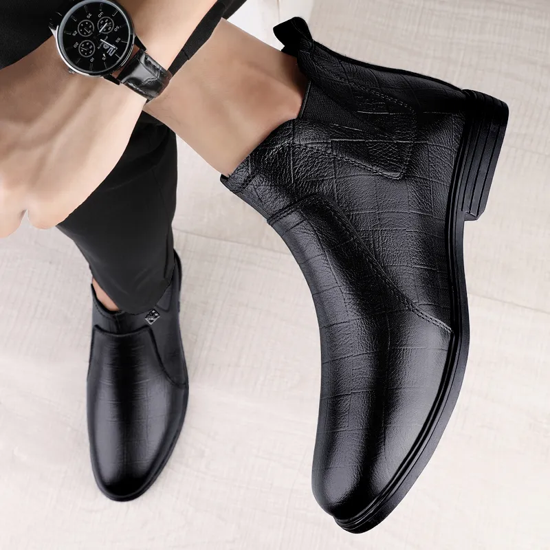 Mulinsen Ankle Boots Men Black/Dark Brown-12