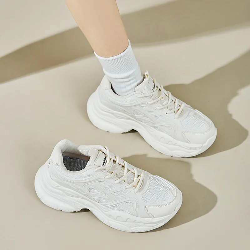 Mulinsen Anti Slip And Wear Resistant Height Increasing Low Top Chunky Sneakers Women's-5