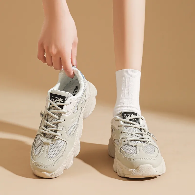 Mulinsen Slip Resistant, Abrasion Resistant, Lightweight, Height Increasing Low Top Chunky Sneakers Women's-10