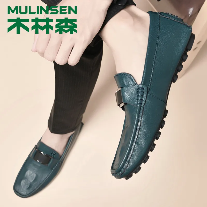 Mulinsen Gommino Loafers Men Black/Blue/White/Gray-15