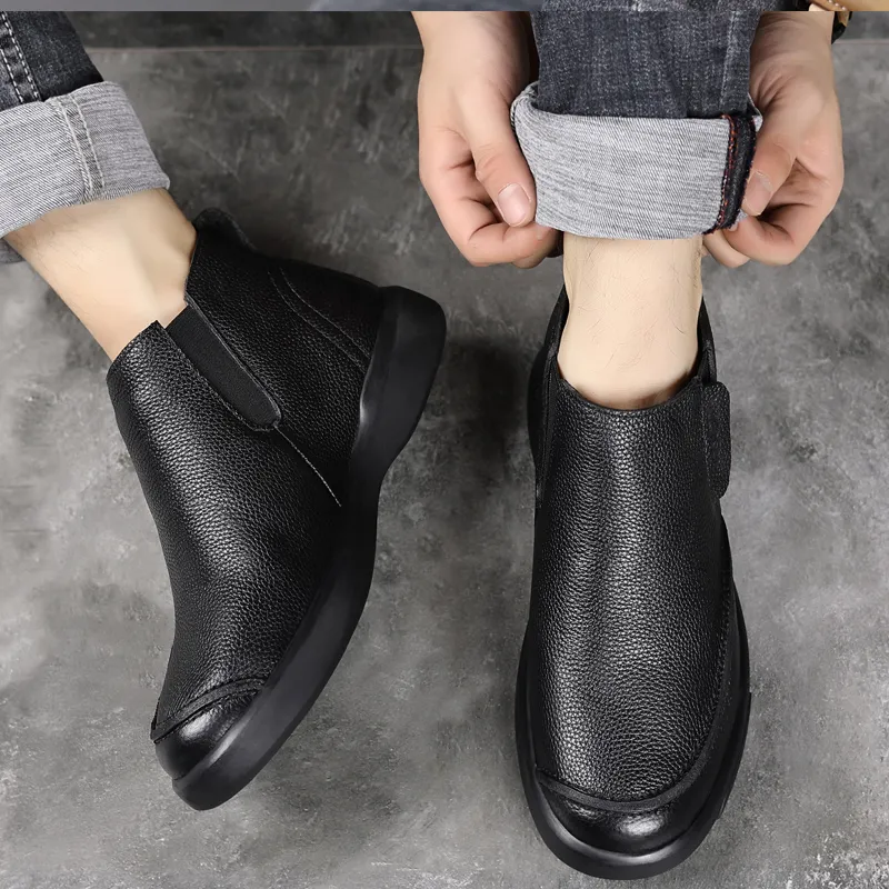 Mulinsen Ankle Boots Men's Black-4