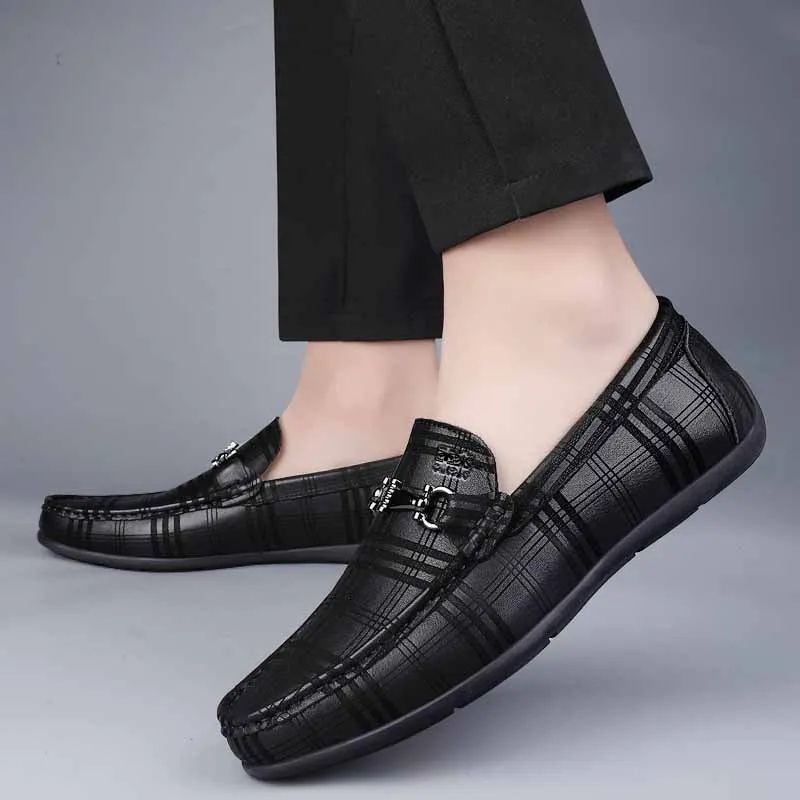 Mulinsen Men's Casual Shoes Men Low Top Black Glossy/Black Pattern-12