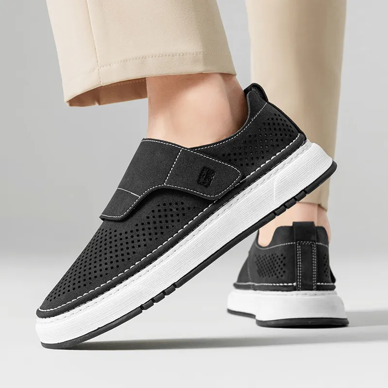 Mulinsen Slip Resistant Low Top Skateboard Shoes Men's Black-5