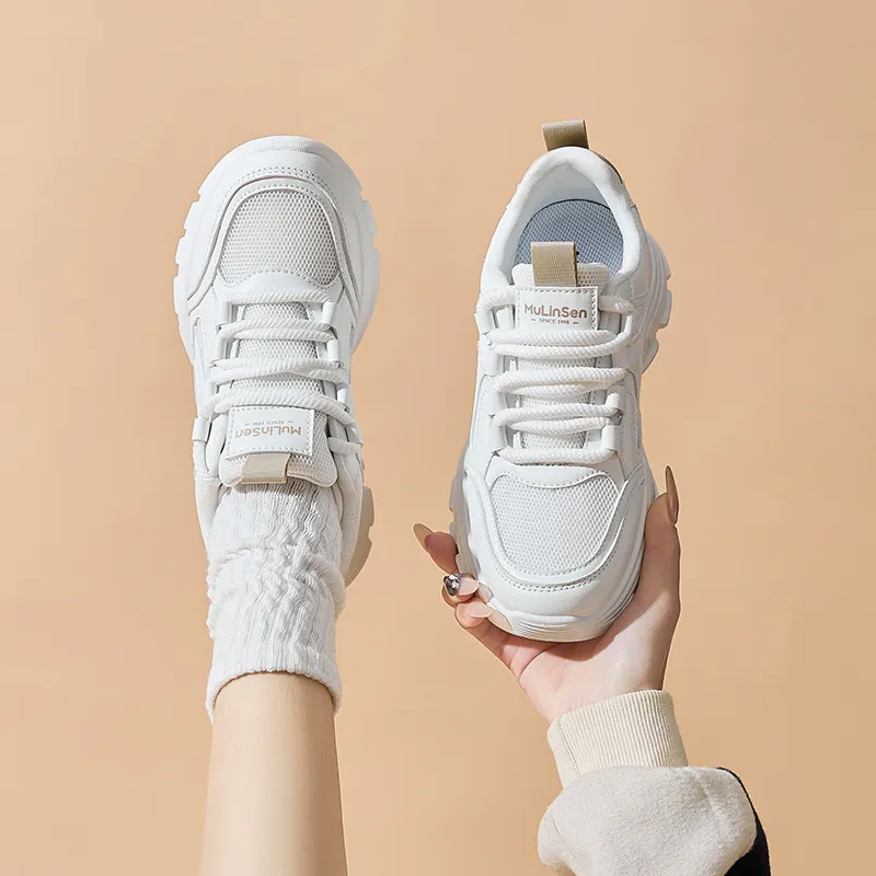 Mulinsen Slip Resistant, Abrasion Resistant, Breathable Low Top Chunky Sneakers Women's-9