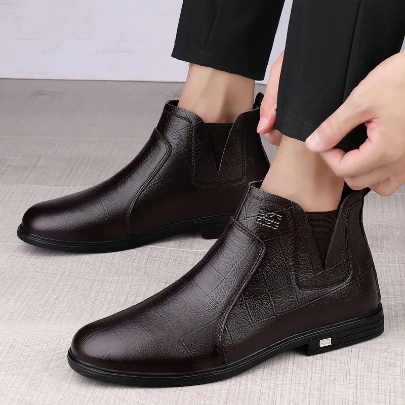 Mulinsen Ankle Boots Men Black/Dark Brown-17