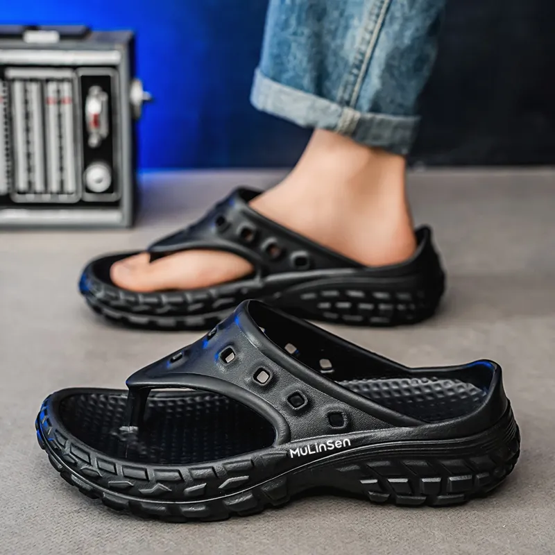 Mulinsen Odor Resistant Slip Resistant Flip Flops Men's-6