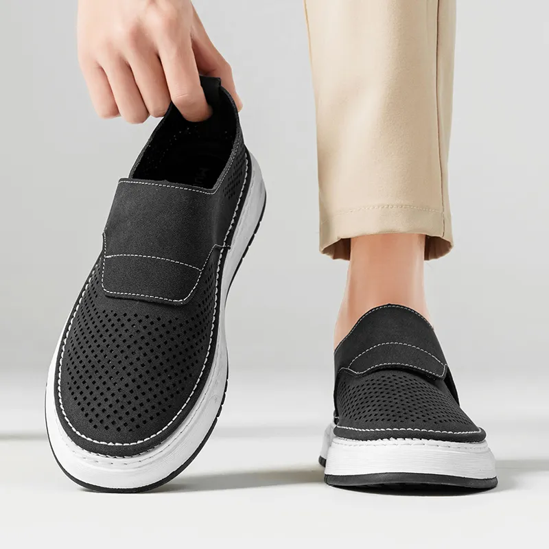 Mulinsen Slip Resistant Low Top Skateboard Shoes Men's Black-3