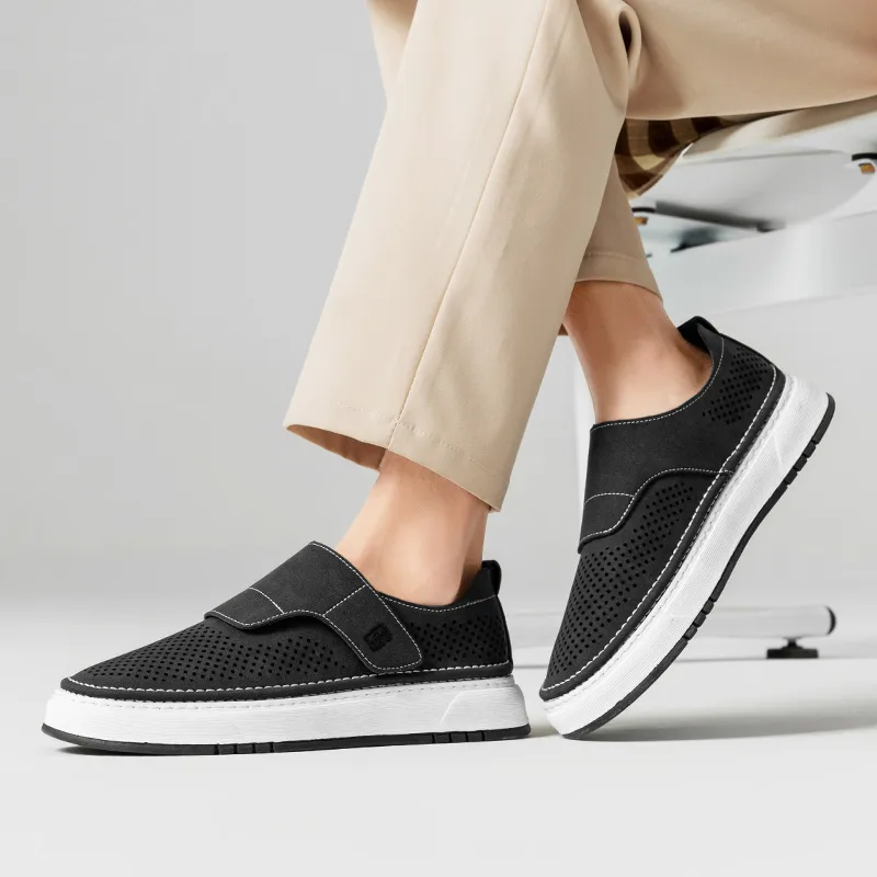 Mulinsen Slip Resistant Low Top Skateboard Shoes Men's Black-7