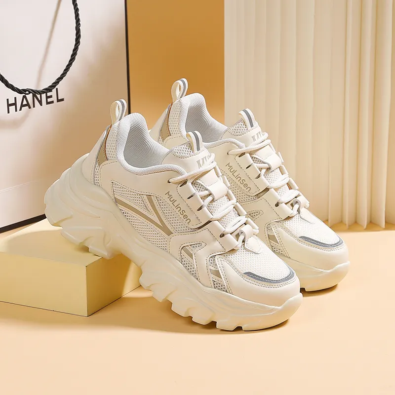 Mulinsen Slip Resistant, Abrasion Resistant, Lightweight Low Top Chunky Sneakers Women's-11