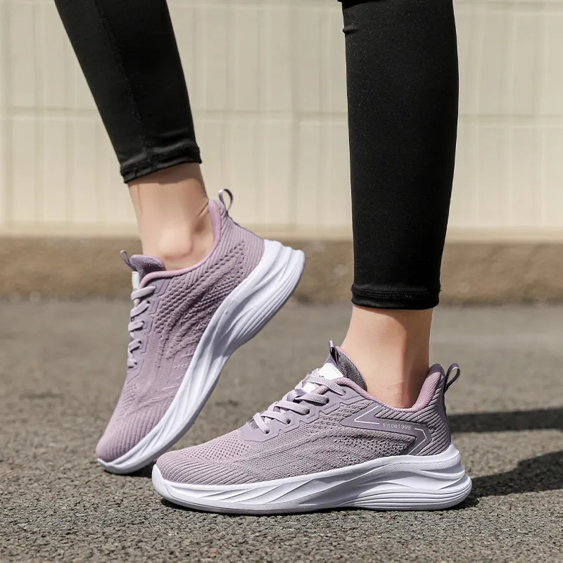Mulinsen Shock Absorbers Slip Resistant Breathable Low Top Casual Shoes Women's-3